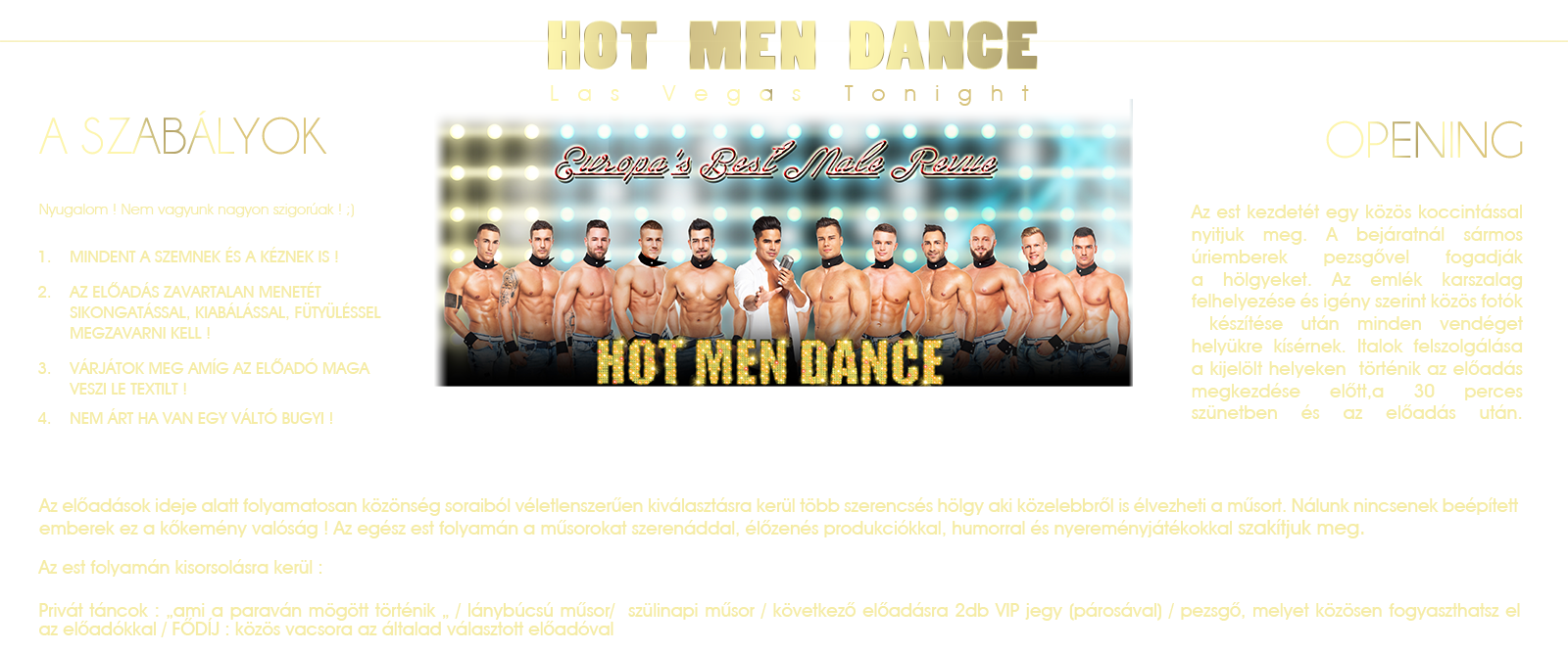 HOT MEN DANCE - LAS VEGAS TONIGHT